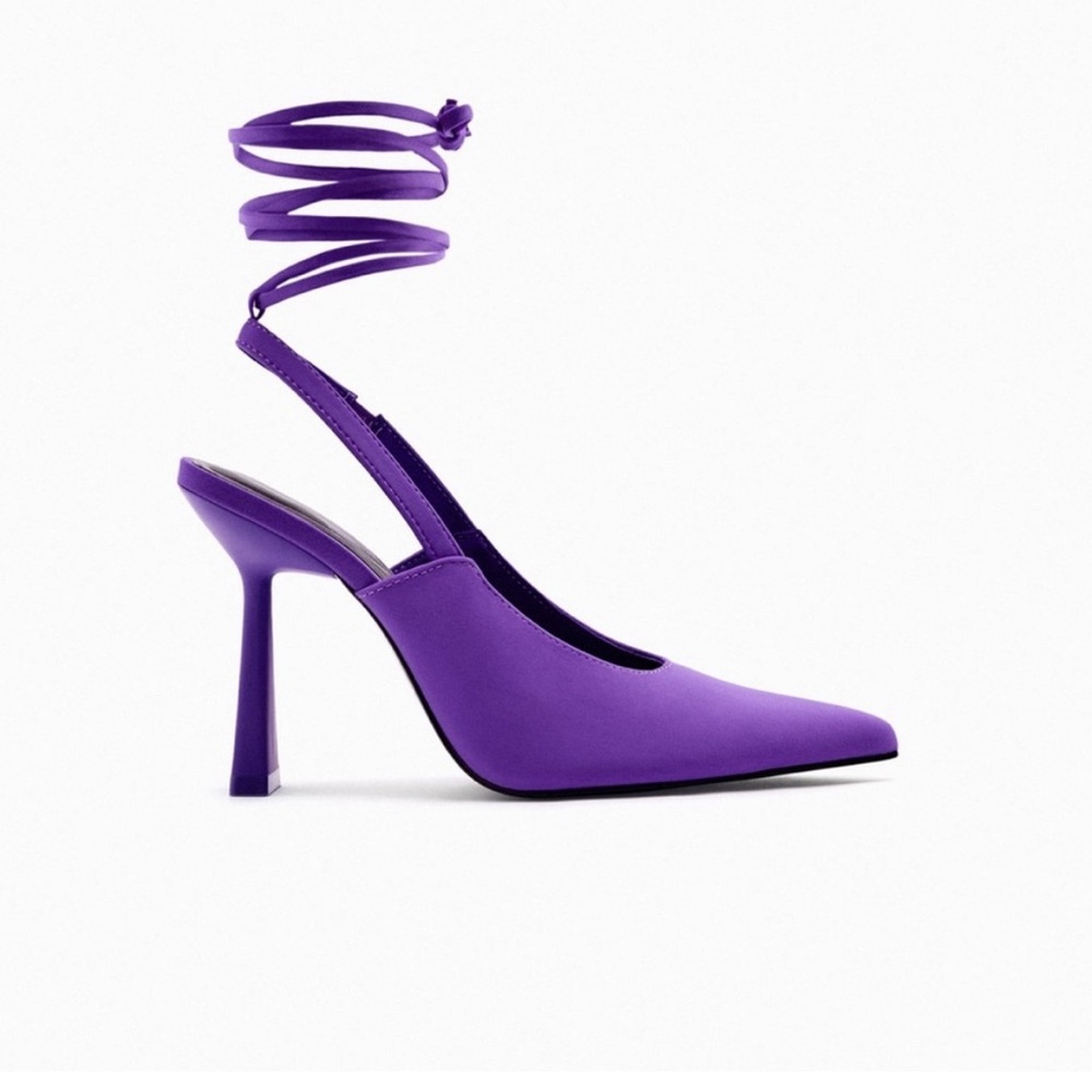 Zara purple heels